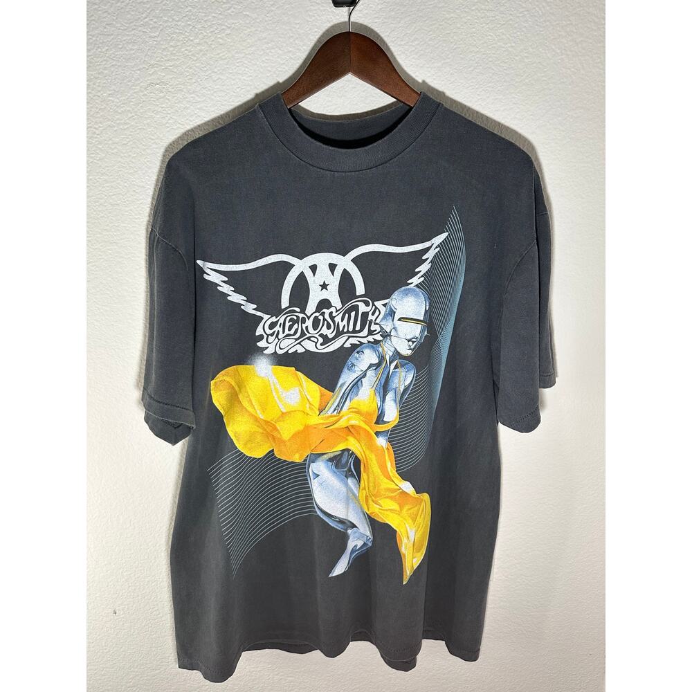 Aerosmith "Just Push Play" World Tour Vintage Reprint Single Stitch T-shirt